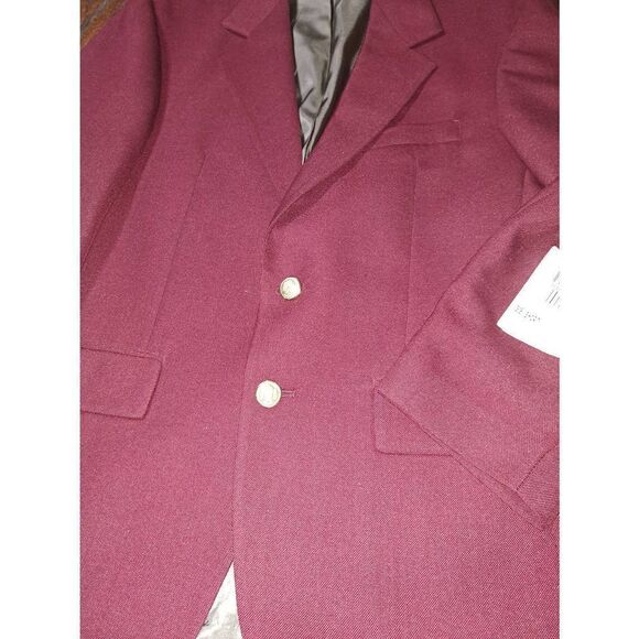 New 39S Regent Burgandy Single Breast Notch Lapel Suit Sports Coat Blazer NWT - Picture 3 of 4